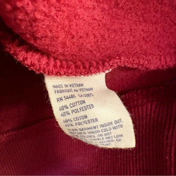 AE American Eagle Outfitters Crewneck Logo Sweatshirt Red Top Women’s S Small - Picture 5 of 5